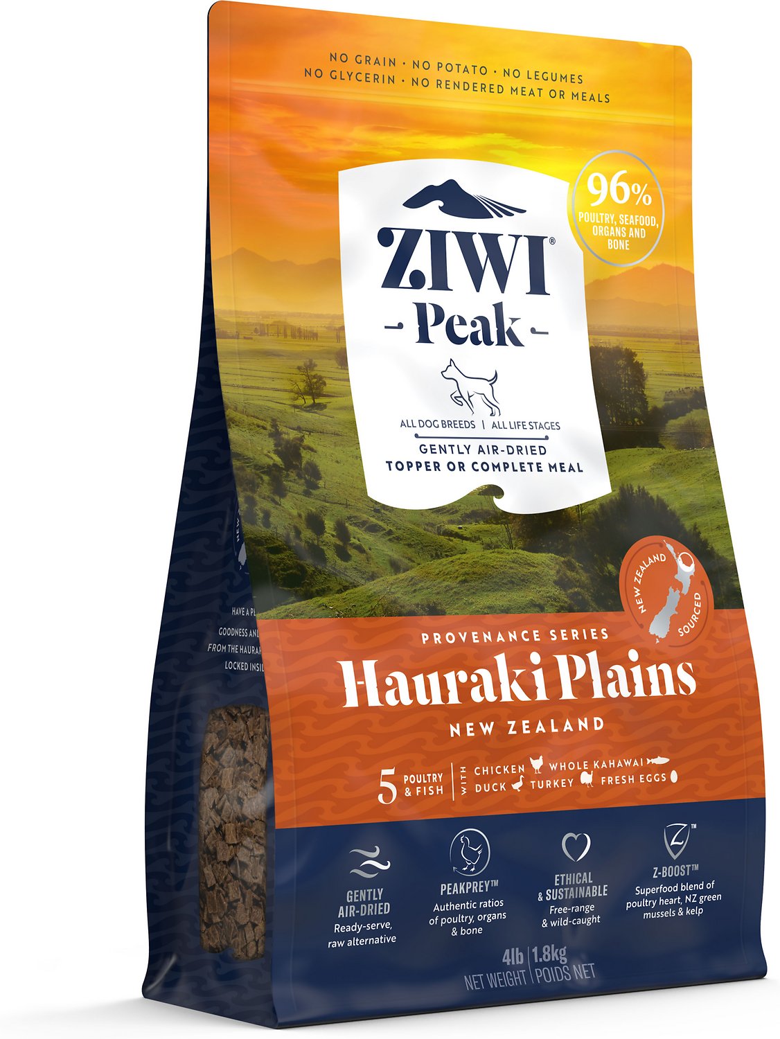ZIWI PEAK DOG PROVENANCE AIR DRIED HAURAKI PLAINS 5OZ My Pet Store