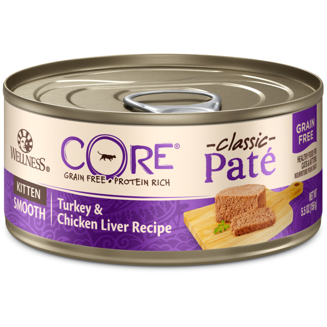 WELLNESS CAT CORE PATE KITTEN TURKEY & CHICKEN LIVER 3OZ CASE OF 12 CANS