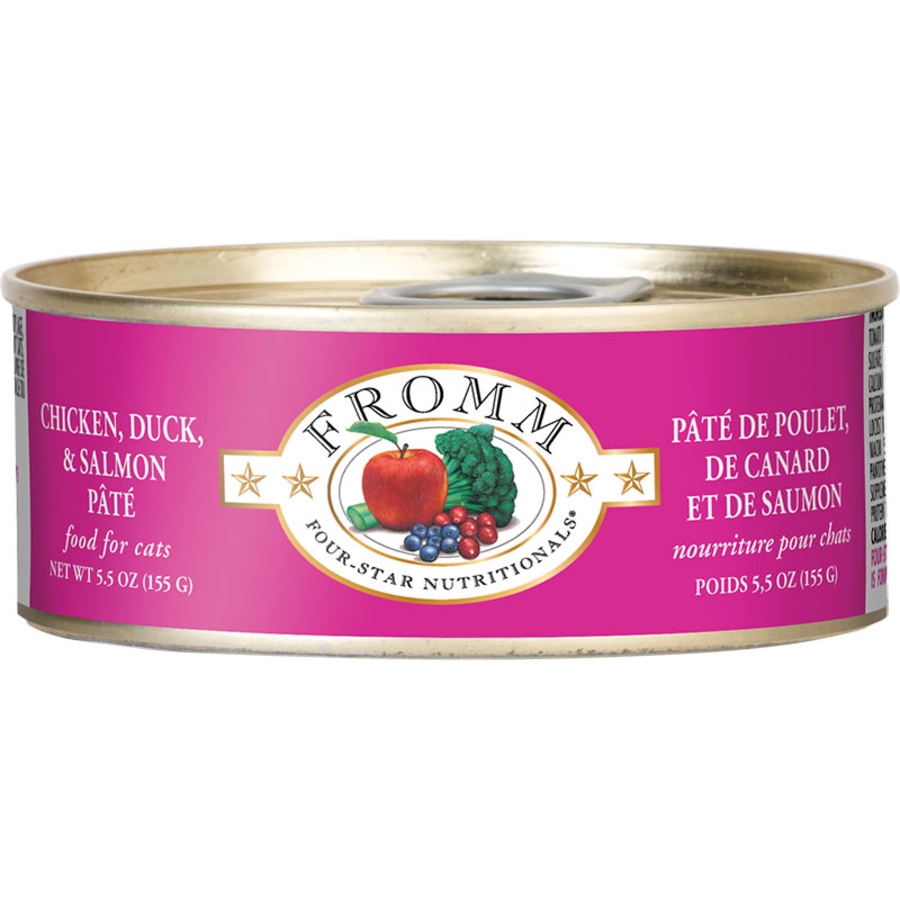 FROMM CAT 4STAR CHICKEN DUCK & SALMON 5.5OZ CAN CASE OF 12