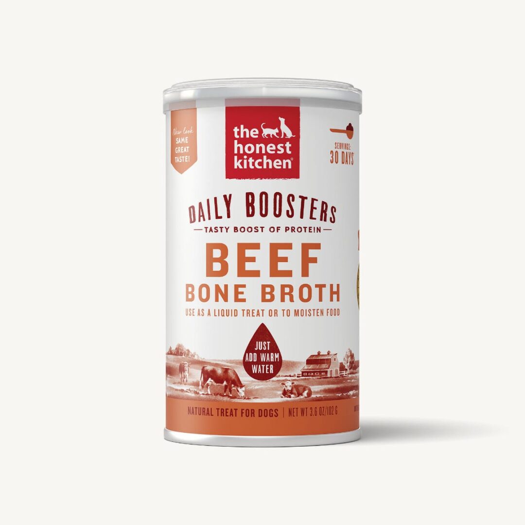 HONEST KITCHEN DOG CAT INSTANT BONE BROTH BEEF & TURMERIC 3.6OZ