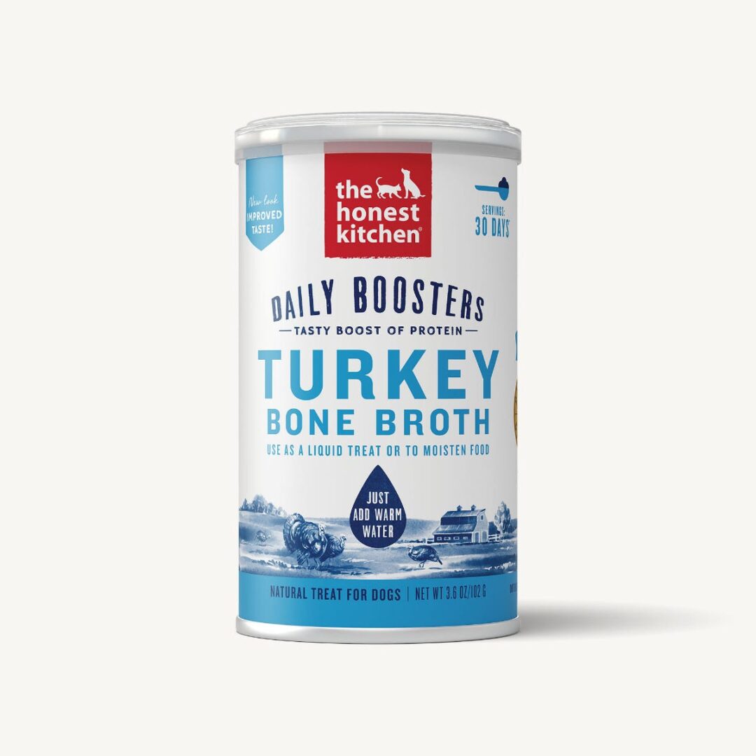 HONEST KITCHEN DOG CAT INSTANT BONE BROTH TURKEY & TURMERIC 3.6OZ