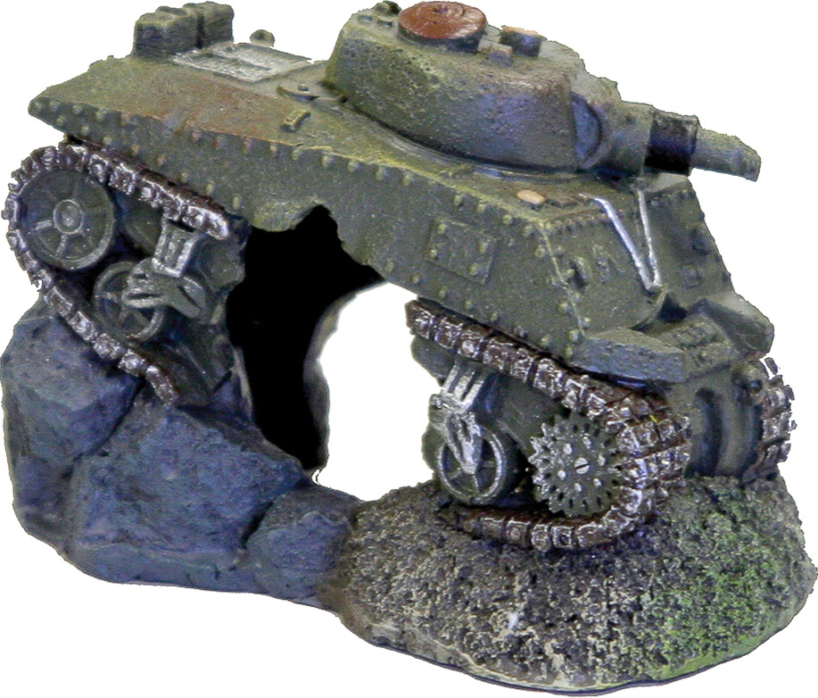 EXOTIC ENVIRONMENTS ARMY TANK WITH CAVE