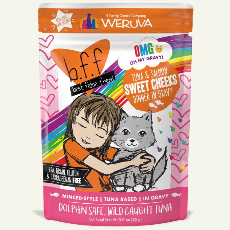 BFF CAT TUNA SALMON 3OZ POUCH SWEET CHEEKS