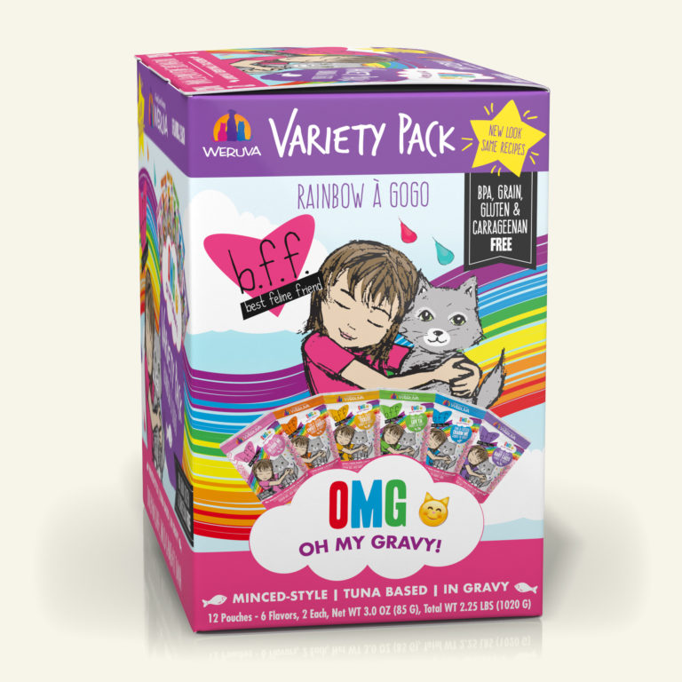 ?BFF CAT VARIETY PACK 3OZ POUCHES RAINBOW A'GO