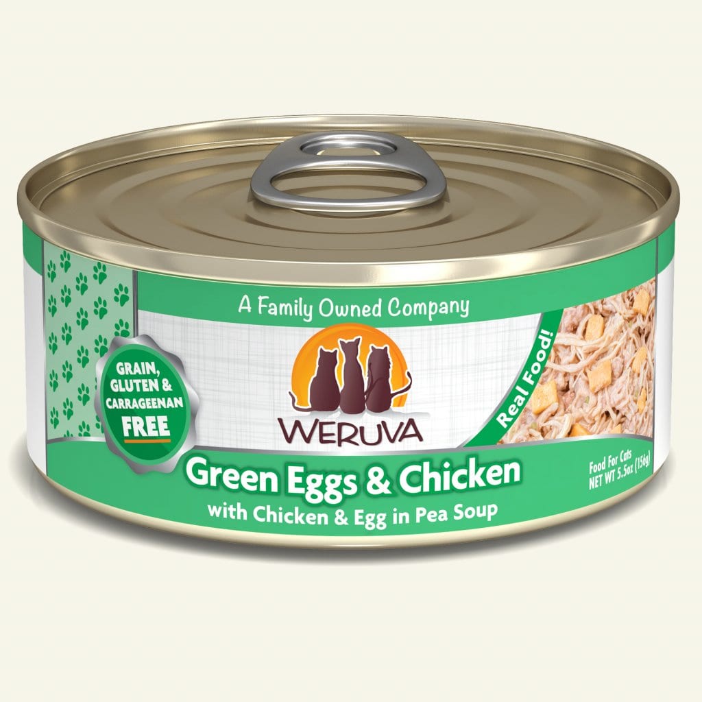 WERUVA CAT GREEN EGGS & CHICKEN 5.5OZ CASE OF 24 CANS