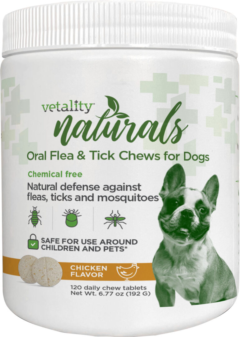 VETALITY NATURALS ORAL FLEA & TICK CHEWS FOR DOGS