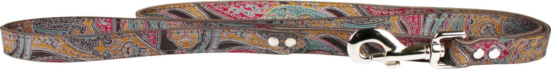 LEATHER PAISLEY DOG LEASH