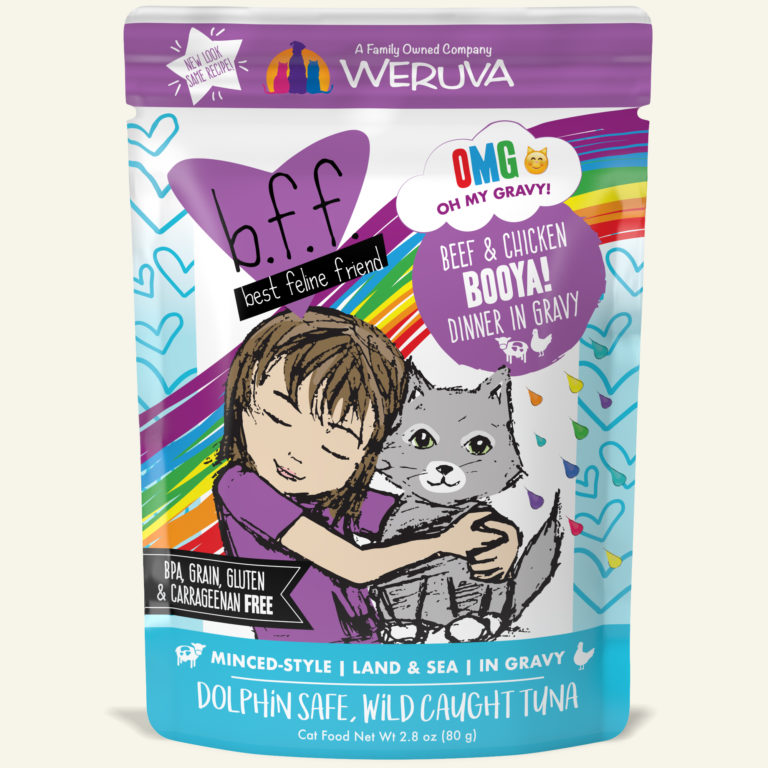 BFF CAT OMG BEEF & CHICKEN 2.8OZ POUCH BOOYA!
