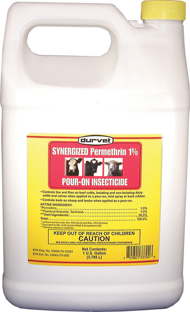 SYNERGIZED PERMETHRIN 1% POUR-ON INSECTICIDE