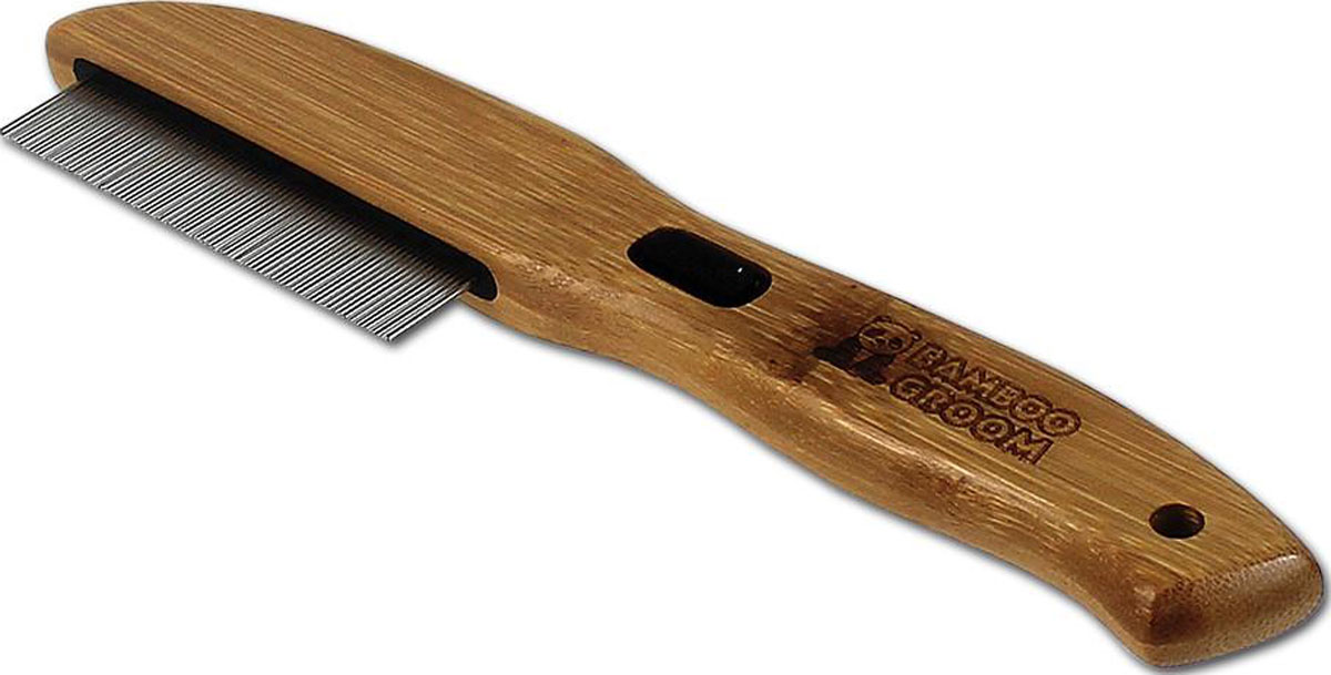 BAMBOO FLEA COMB ROTATING PINS