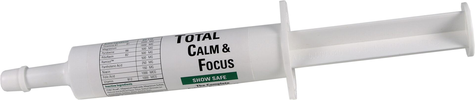 TOTAL CALM & FOCUS SHOW SAFE SYRINGE FOR HORSES