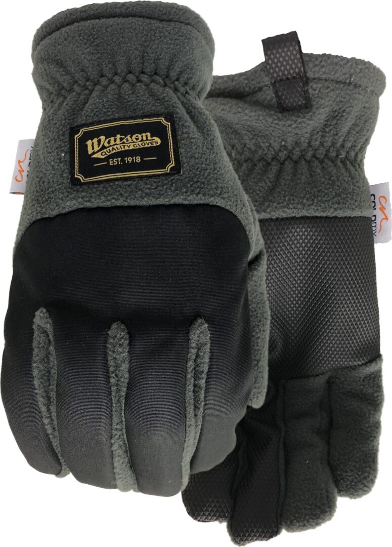 WATSON GLOVES MENS FLEECE NAVIDAD -WASTENOT FABRIC