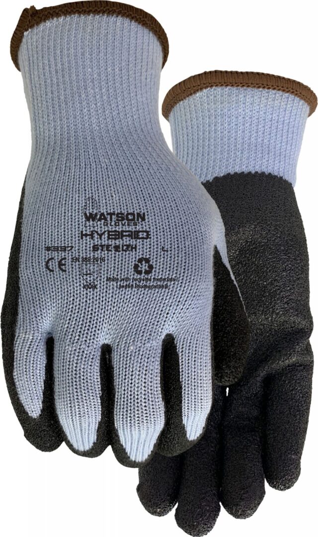 WATSON GLOVES MENS STEALTH HYBRID -WASTENOT FABRIC