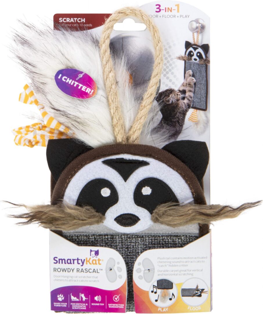 SMARTYKAT ROWDY RASCAL CAT SCRATCHER/SOUND CAT TOY