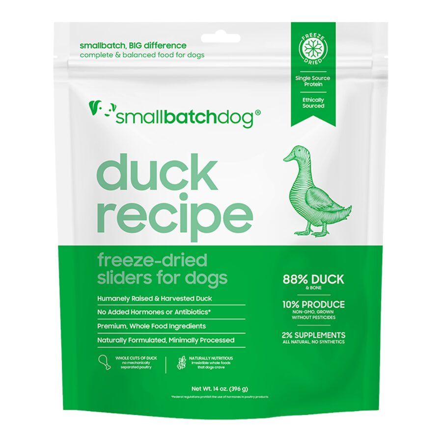 SMALL BATCH DOG FREEZE-DRIED DUCK SLIDERS 14OZ