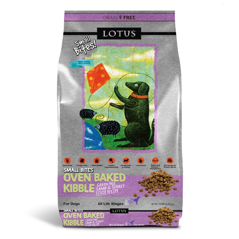 LOTUS DOG GRAIN FREE SMALL BITE LAMB & TURKEY LIVER 4LB