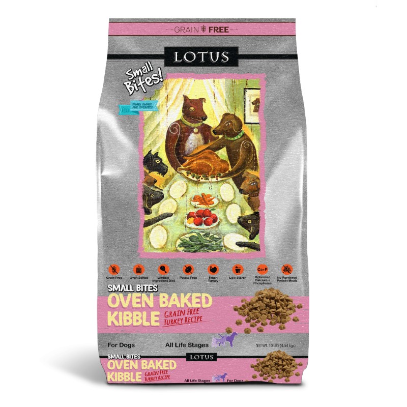 LOTUS DOG ADULT GRAIN FREE SMALL BITE TURKEY 4LB
