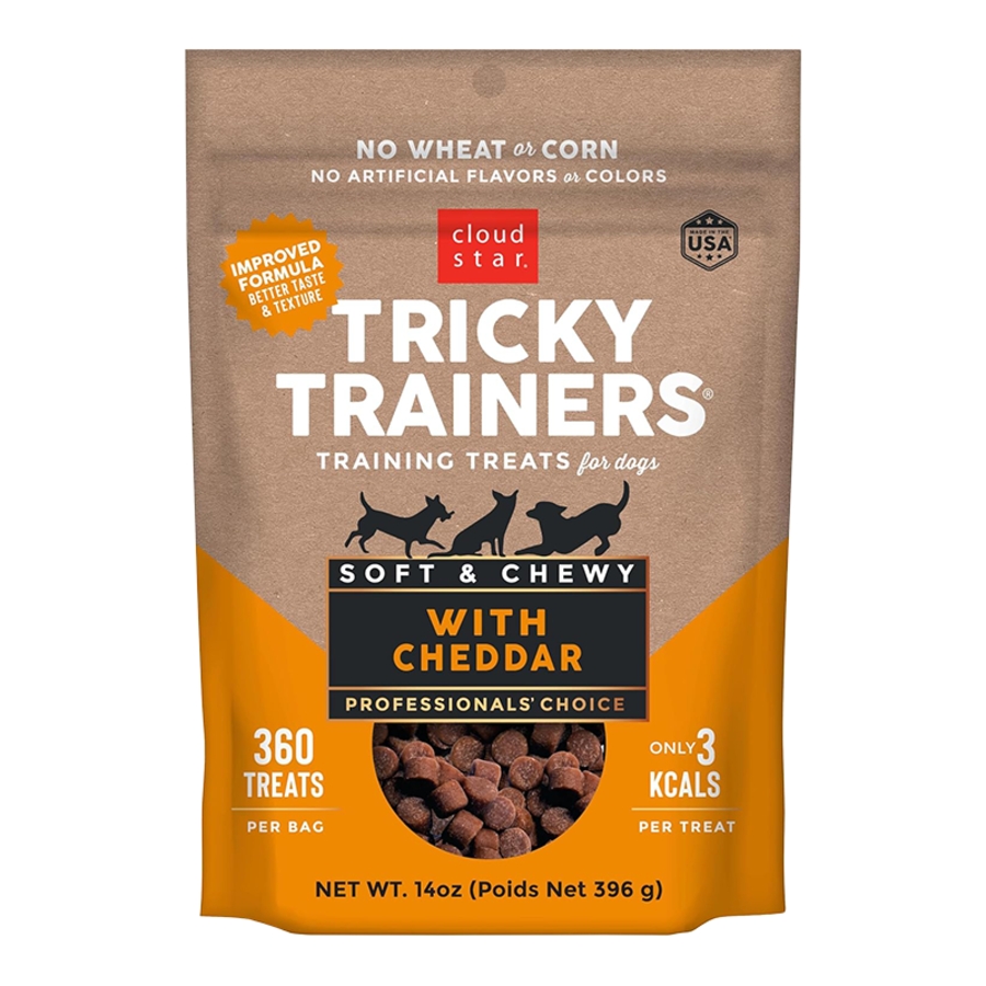 CLOUD STAR DOG TRICKY TRAINER CHEWY CHEDDAR CHEESE 14OZ