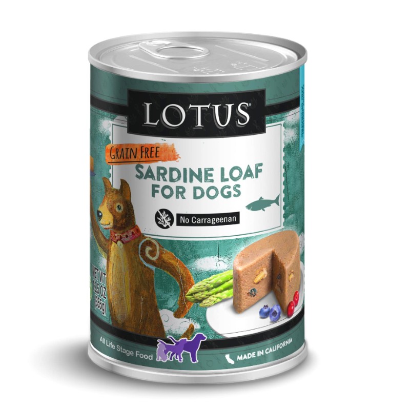 LOTUS DOG GRAIN FREE LOAF SARDINE 12.5OZ CASE OF 12 CANS