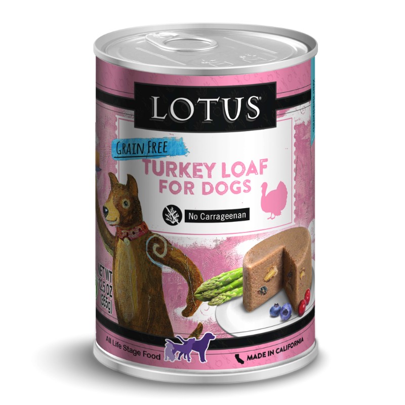 LOTUS DOG GRAIN FREE LOAF TURKEY 12.5OZ CASE OF 12 CANS