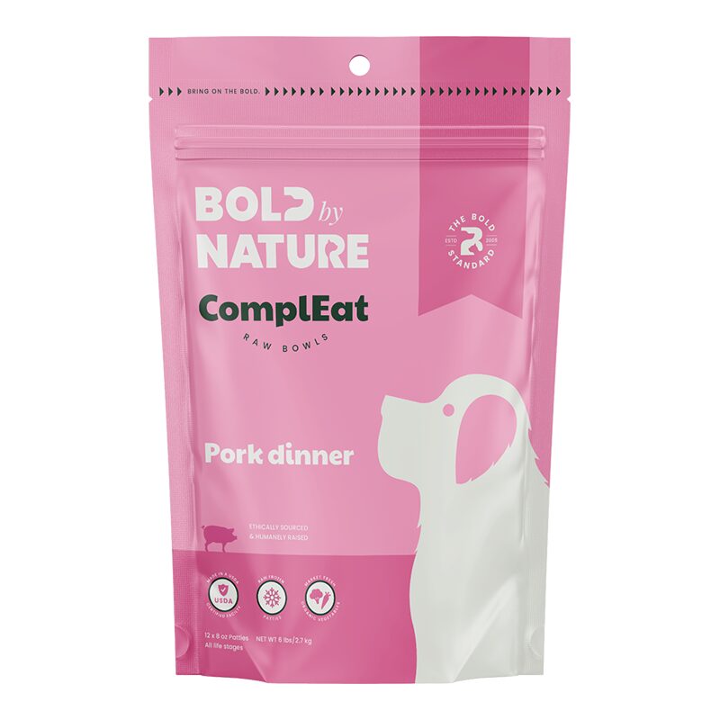 BOLD BY NATURE DOG COMPLETE FROZEN PORK PATTIES 6LB