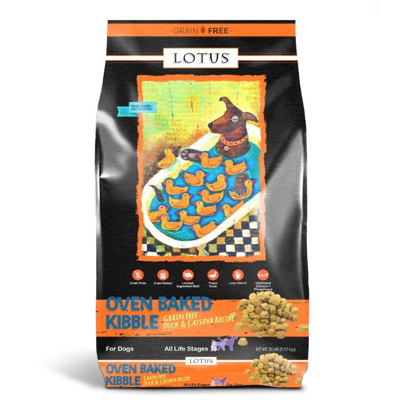 LOTUS DOG ADULT GRAIN-FREE REGULAR BITES DUCK SWEET POTATO 4LB