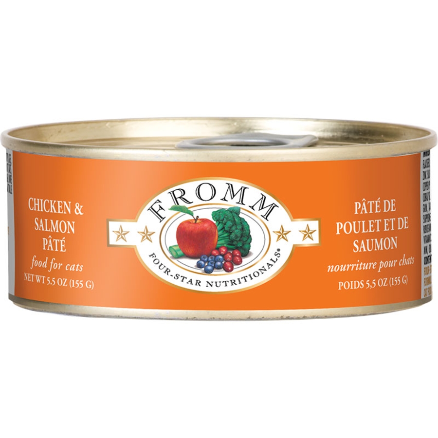 FROMM CAT 4STAR CHICKEN & SALMON 5.5OZ CAN CASE OF 12