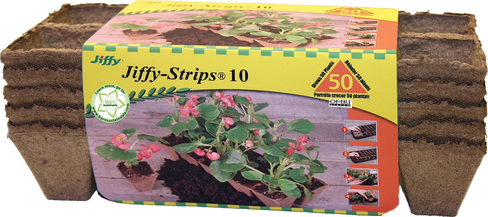 JIFFY-STRIPS PEAT PLANT POTS