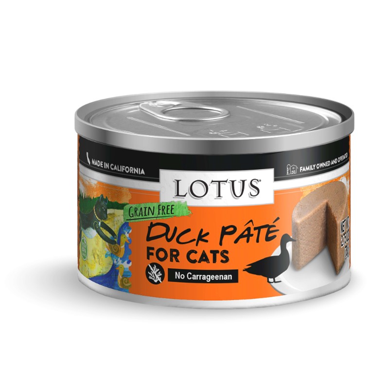 LOTUS CAT PATE GRAIN FREE DUCK 2.75OZ CASE OF 24 CANS