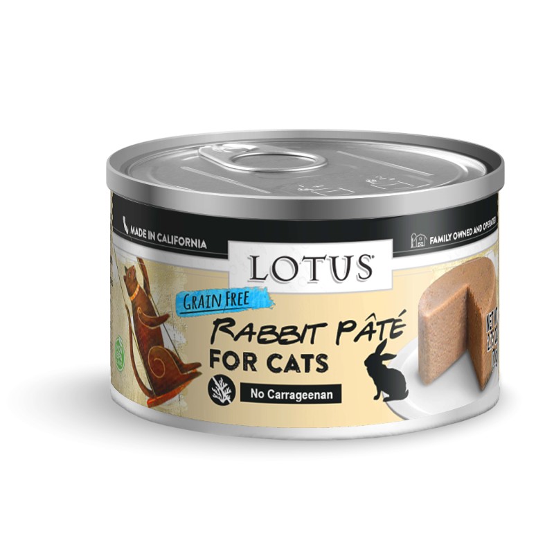 LOTUS CAT PATE GRAIN FREE RABBIT 2.75OZ CASE OF 24 CANS
