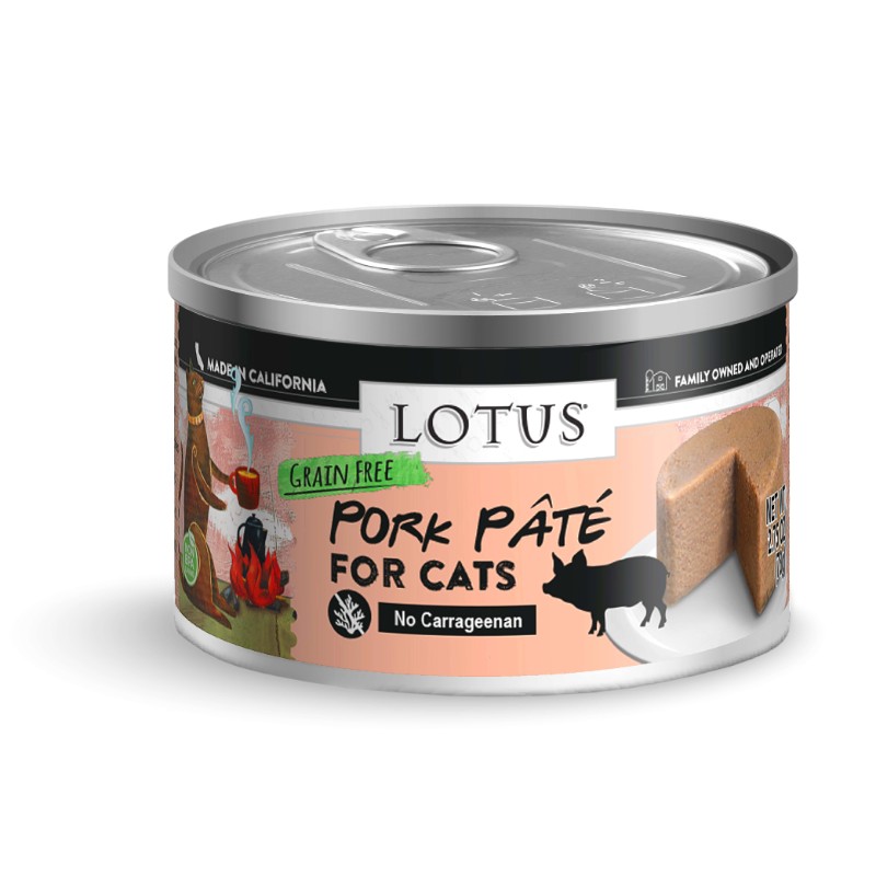 LOTUS CAT PATE GRAIN FREE PORK 2.75OZ CASE OF 24 CANS