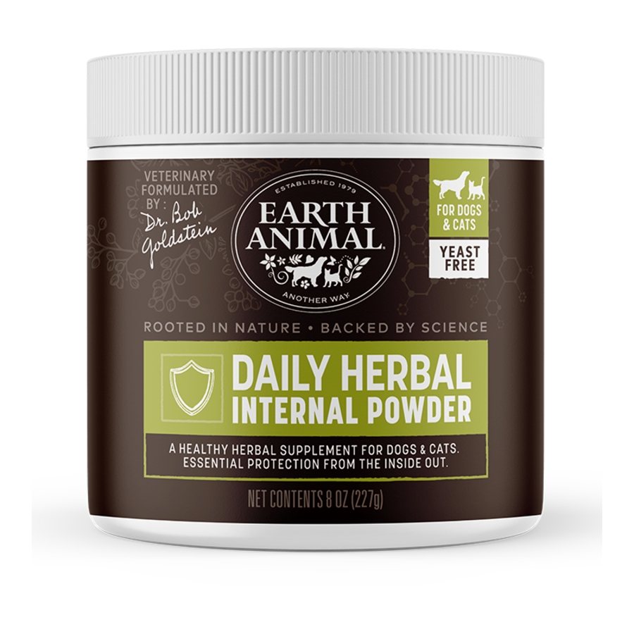 EARTH ANIMAL DOG APOTHECARY NATURAL FLEA & TICK DAILY INTERNAL HERBAL POWDER SUPPLEMENT 8OZ