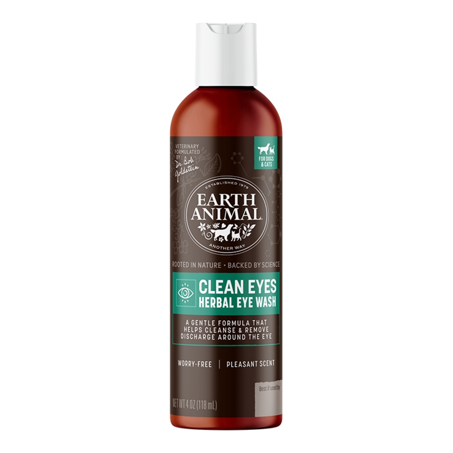 EARTH ANIMAL DOG APOTHECARY CLEAN EYES NATURAL GROOMING HERBAL EYE WASH CLEANSER 4OZ