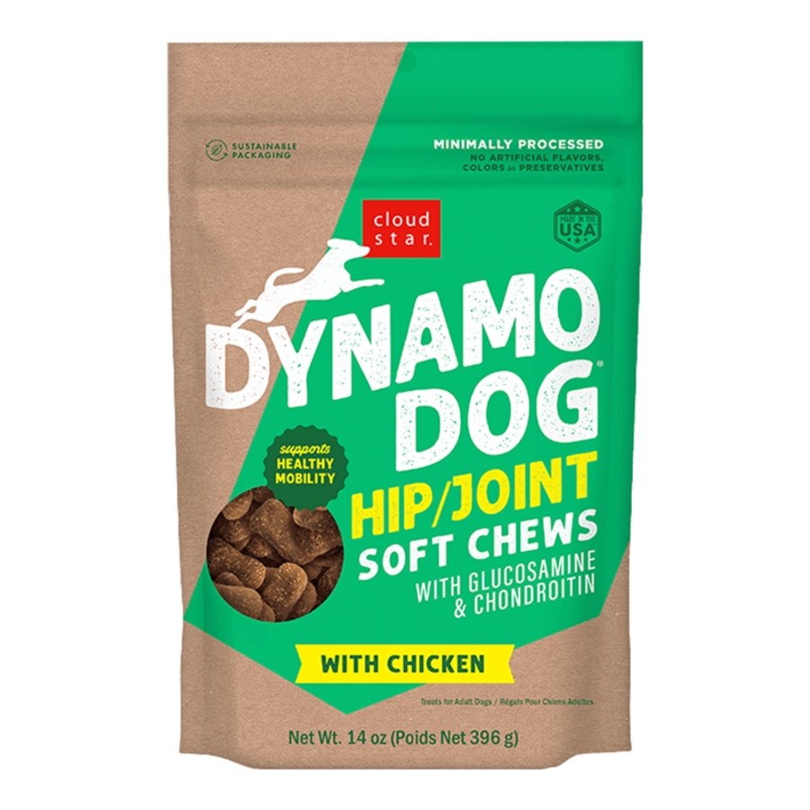 CLOUD STAR DOG DYNAMO DOG FUNCTIONAL SOFT CHEWS HIP & JOINT CHICKEN 14OZ