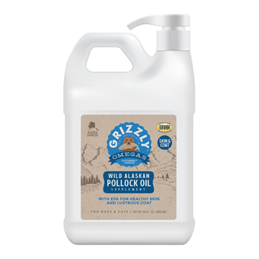 GRIZZLY DOG POLLOCK OIL 64OZ