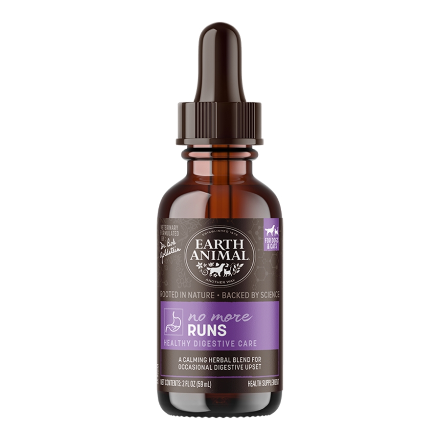 EARTH ANIMAL DOG APOTHECARY NO MORE RUNS HERBAL LIQUID DIGESTIVE SUPPLEMENT 2OZ