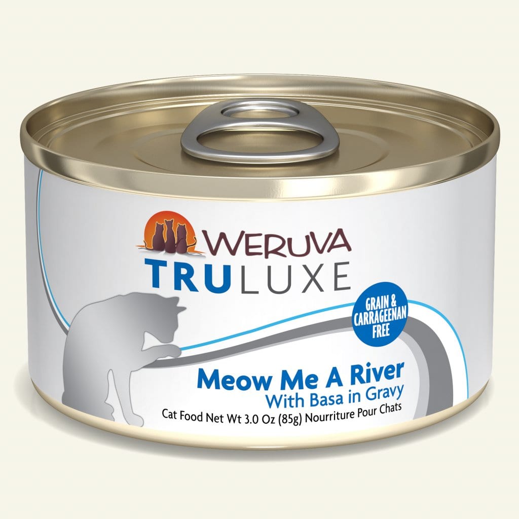 TRULUXE CAT MEOW ME A RIVER BASA IN GRAVY 3OZ CASE OF 24 CANS