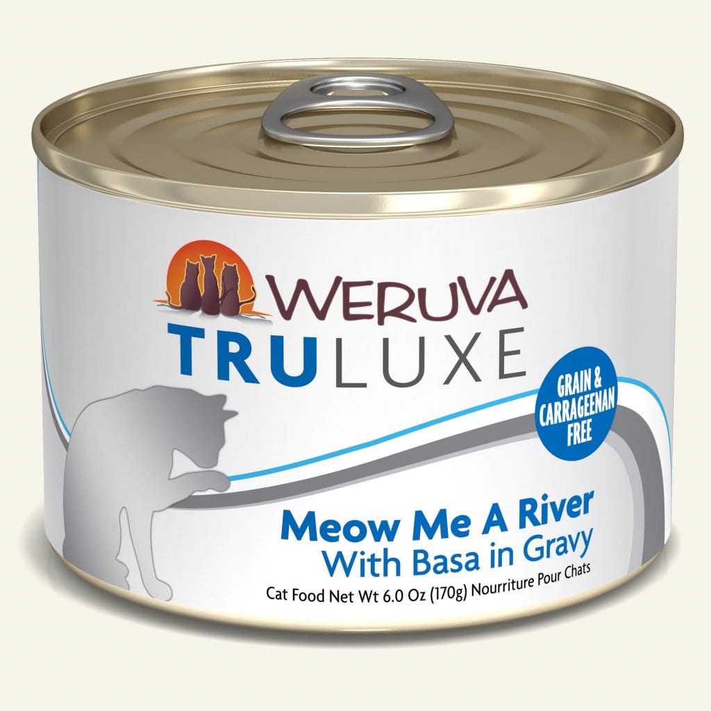 TRULUXE CAT MEOW ME A RIVER BASA IN GRAVY 6OZ CASE OF 24 CANS