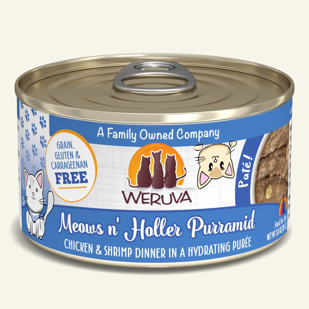 WERUVA CAT PATE MEOWS N' HOLLER PURRAMID 3OZ CASE OF 12 CANS