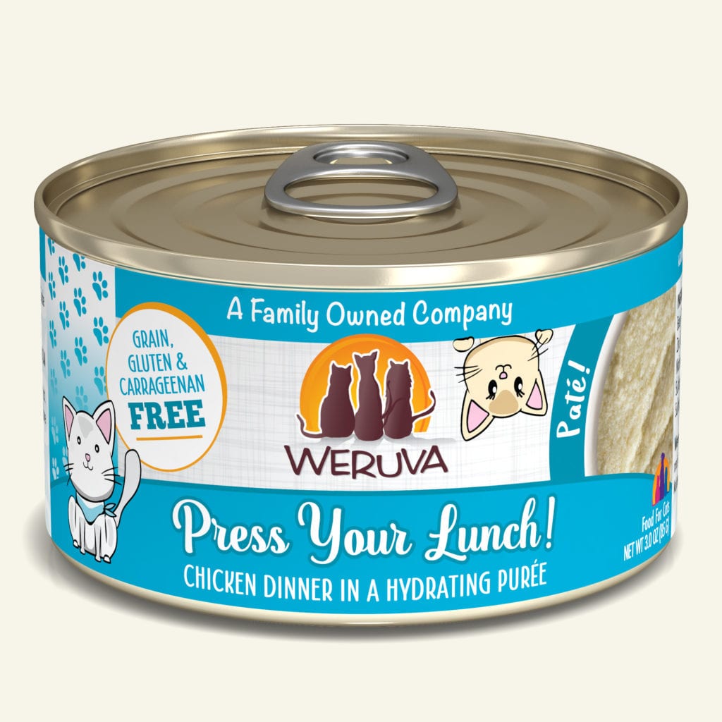 WERUVA CAT PATE PRESS YOUR LUNCH 3OZ CASE OF 12 CANS