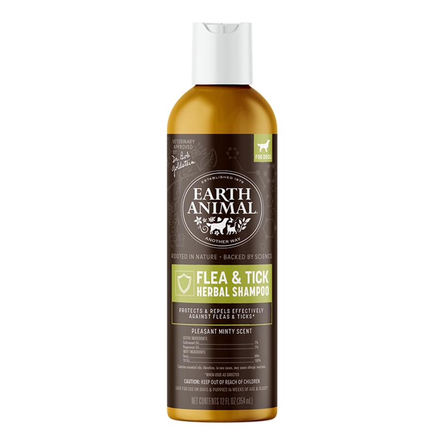 EARTH ANIMAL DOG APOTHECARY NATURAL FLEA & TICK HERBAL SHAMPOO 12OZ