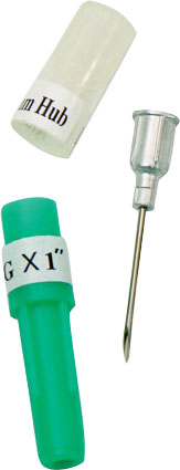 ALUMINUM HUB DISPOSABLE NEEDLE