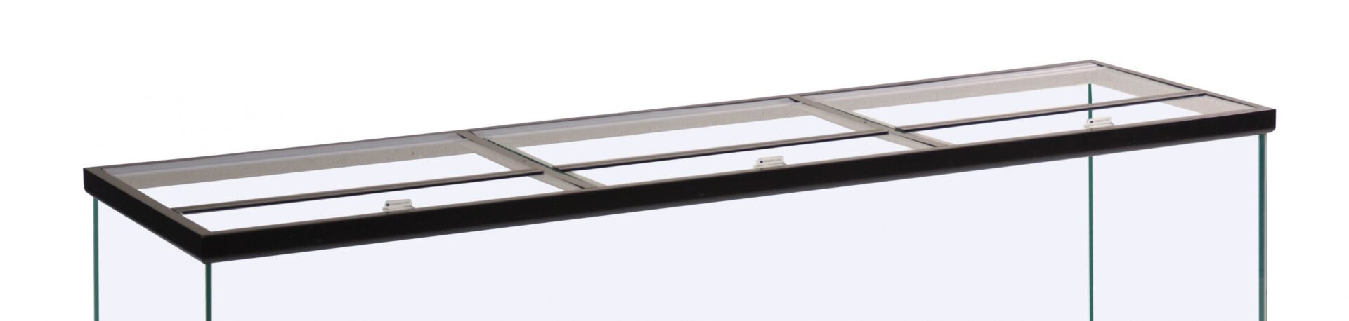 GLASS CANOPY FOR RECTANGULAR AQUARIUMS HINGED