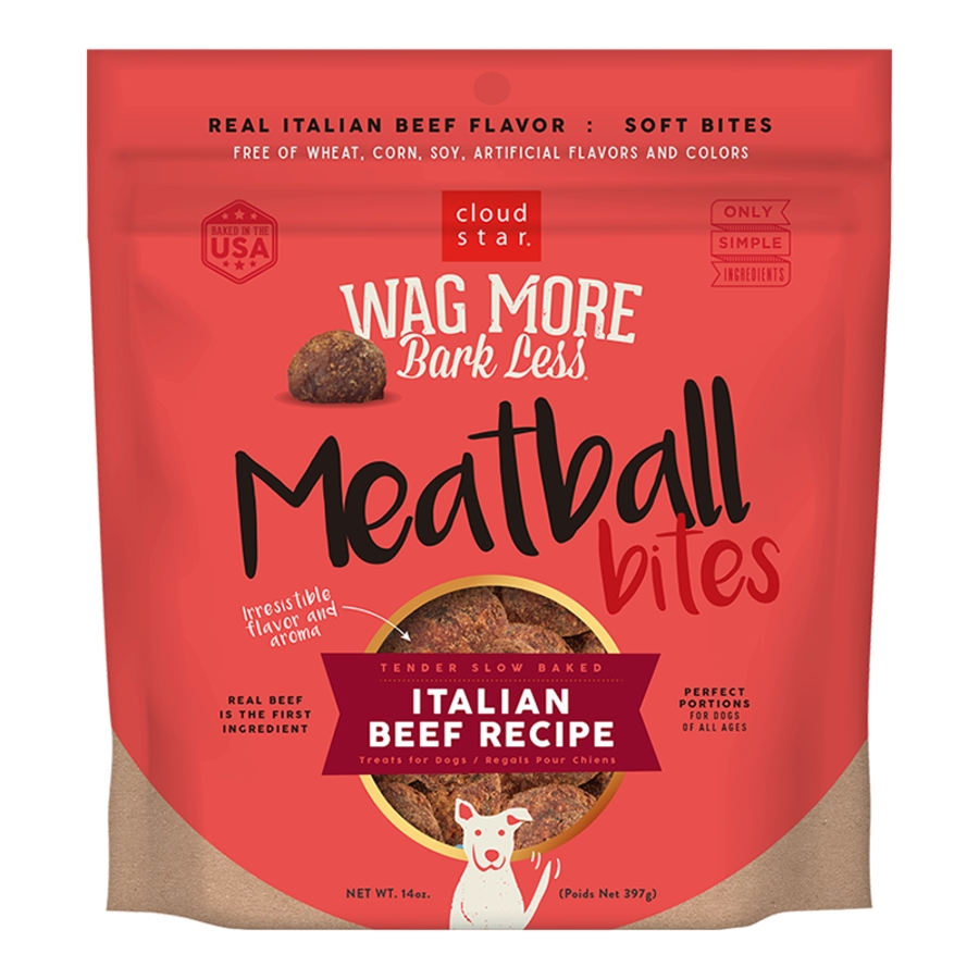 CLOUD STAR DOG WAG MORE BARK LESS GRAIN FREE MEATBALL BEEF RECIPE 14OZ