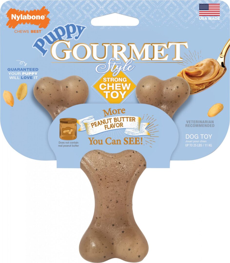 NYLABONE PUPPY GOURMET STYLE STRONG CHEW WISHBONE