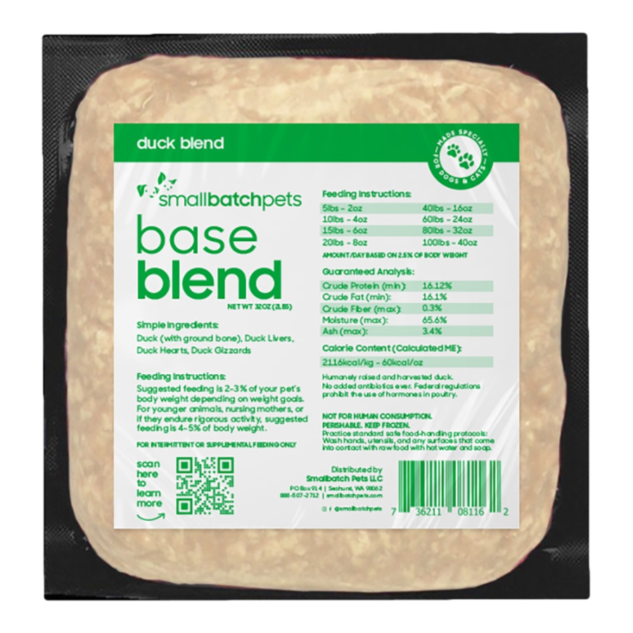 SMALL BATCH DOG CAT FROZEN DUCK BASE BLEND 2LBS