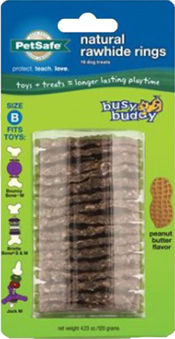 BUSY BUDDY NATURAL RAWHIDE RINGS