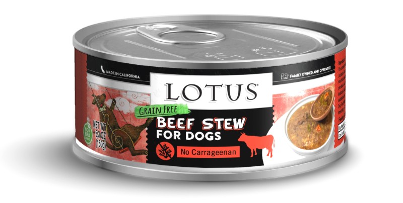 LOTUS DOG GRAIN-FREE BEEF ASPARAGUS STEW 5.3OZ CASE OF 24 CANS