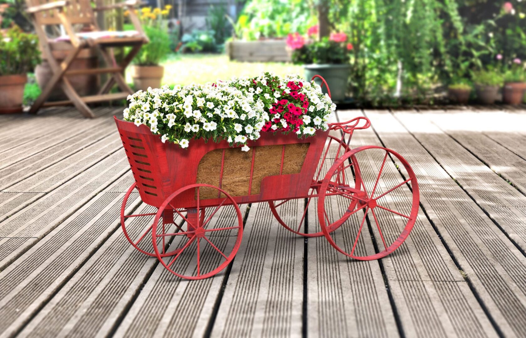VINTAGE TRACTOR PLANTER W/COCO LINER