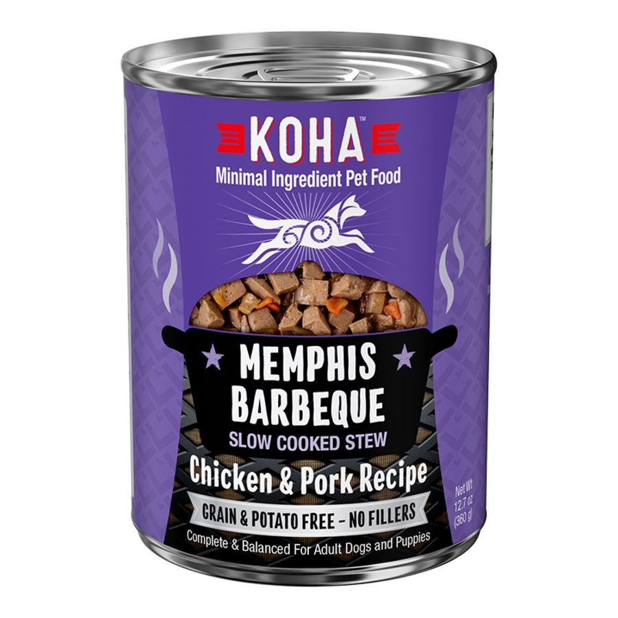KOHA DOG GRAIN FREE MEMPHIS BBQ STEW 12.7OZ CAN CASE OF 12